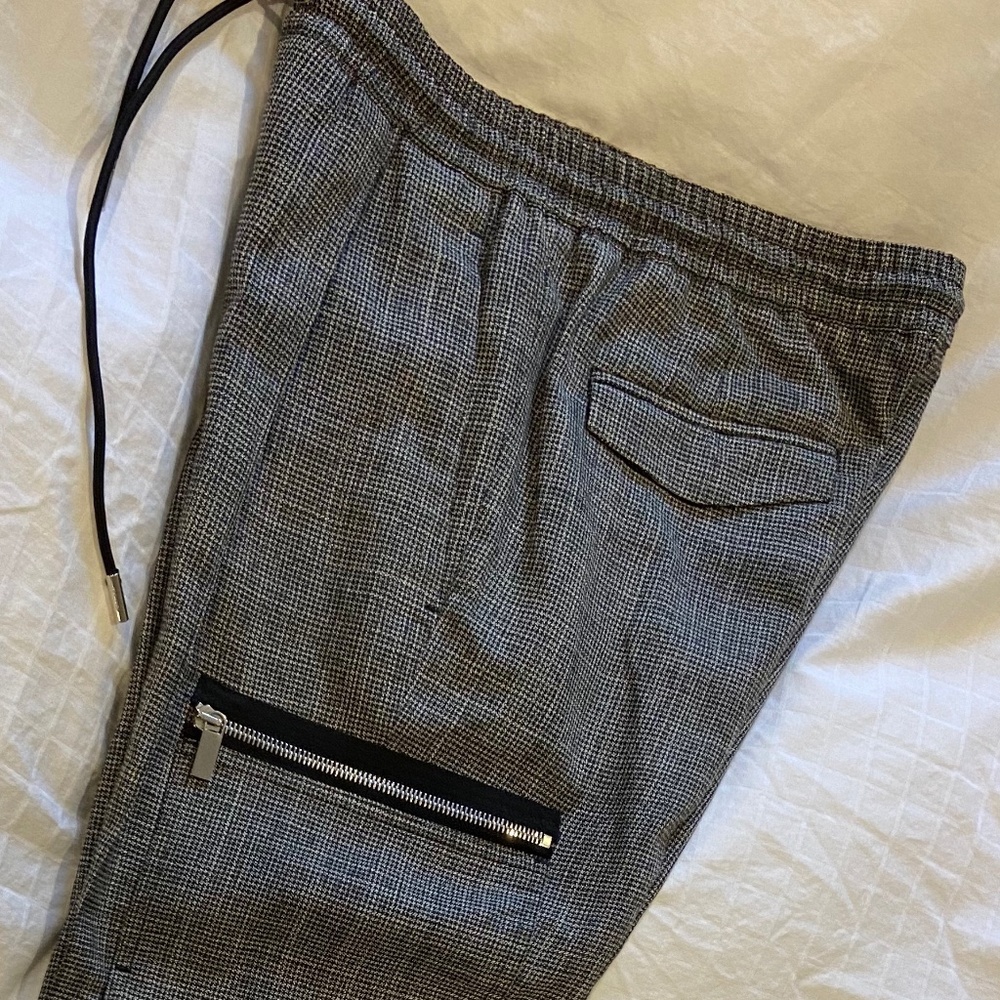 Christian Dior, grey, micro houndstooth fabric